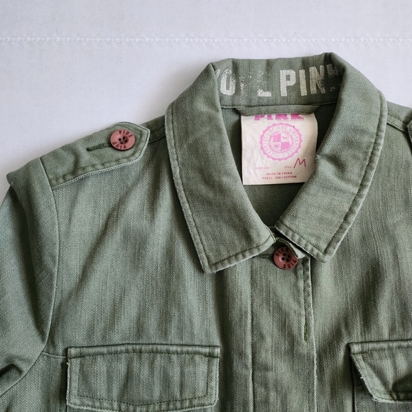 PINK Victoria Secret Green‎ denim jacket - Picture 4 of 12